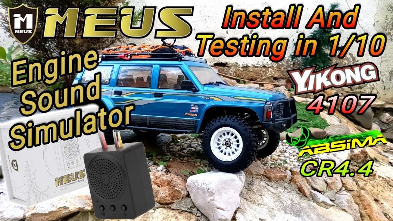 Symulator dźwięku silnika Meus Racing MS-24 Instalacja / testowanie w skali 1/10 YK4107 ABSIMA CR...