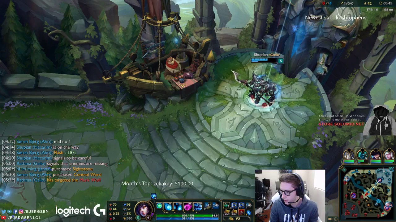 Bjergsen Ahri #1 Full Gameplay Season 7