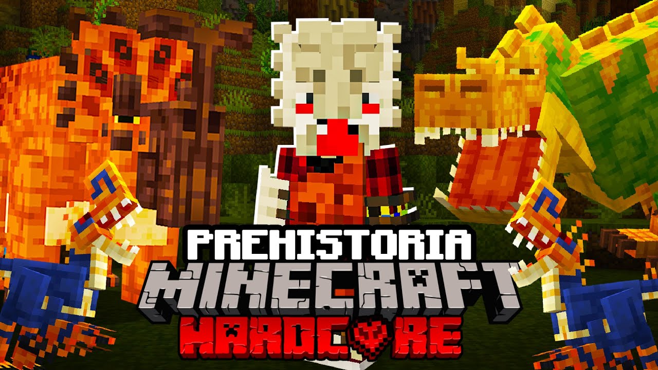 24H w ŚWIECIE DINOZAUR&Oacute;W w MINECRAFT HARDCORE!