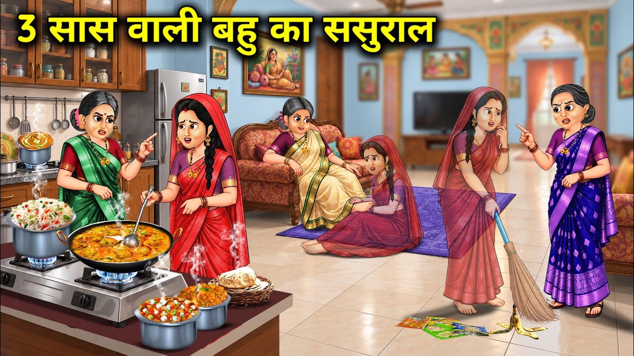 The Daughter-in-Law with 3 Mothers-in-Law | Cartoon Story