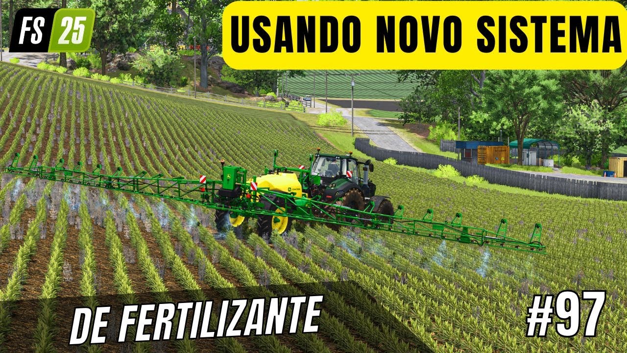#97 Começar do Zero dia 141 | USANDO novo Sistema de Aplicação de Fertilizante Farming Simulator 25