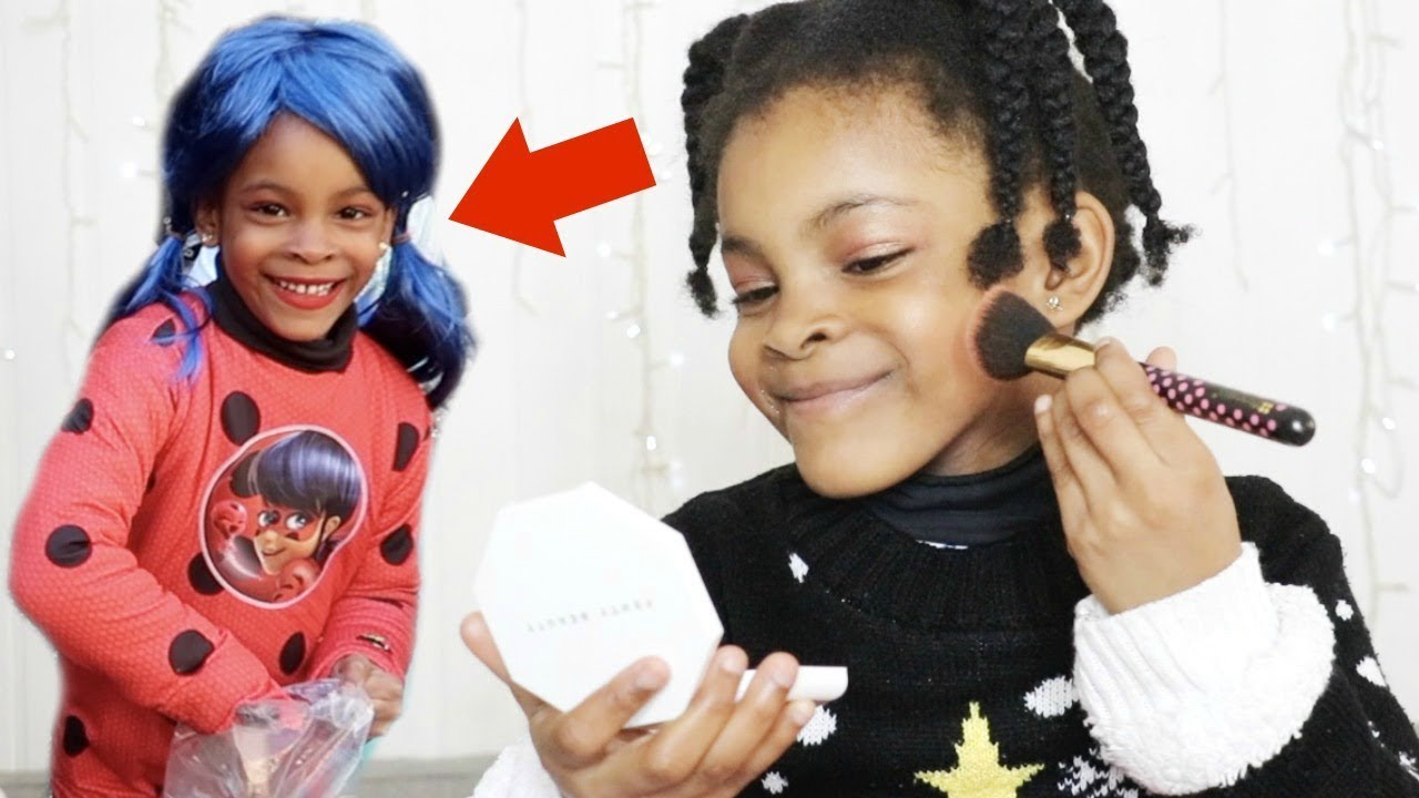 ELLE SE MAQUILLE POUR LE CARNAVAL EN LADYBUG ! Déguisement ,maquillage enfant