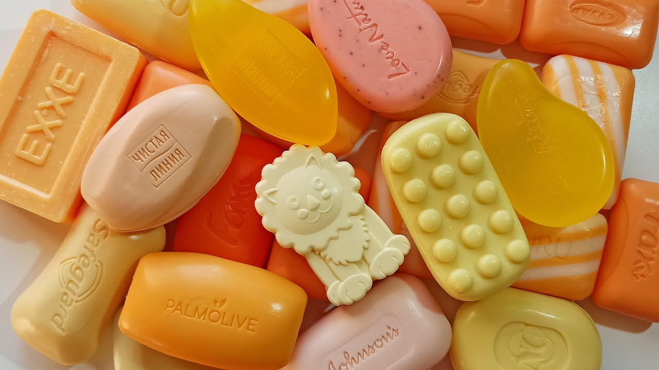 Leisurely Unpacking of Soap / Yellow and Orange Soap Set / ASMR no talking / Soap opening HAUL