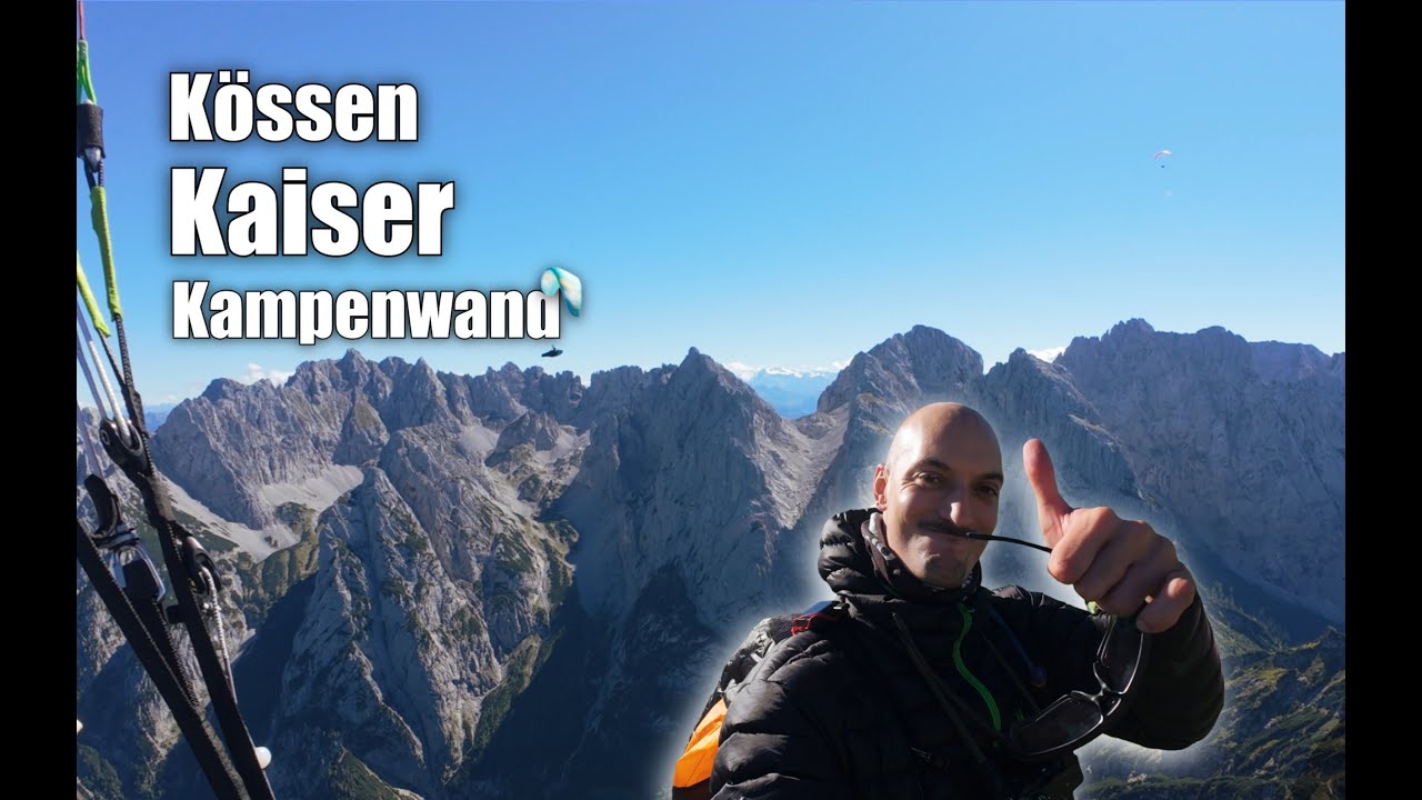 Gleitschirm Streckenflug | Wilder Kaiser und Zahmer Kaiser von oben | Steinadler