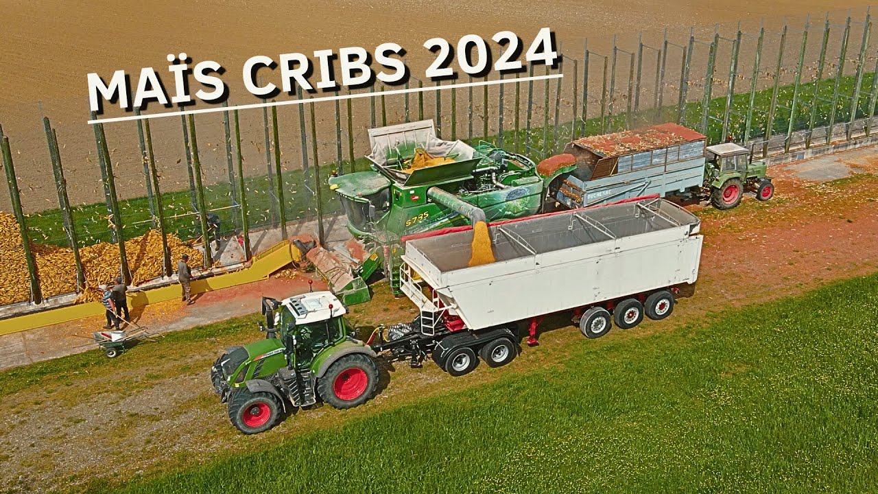 😲 MOISSON de MAÏS en CRIBS 2024 | JOHN DEERE S785 🌽💨 !!