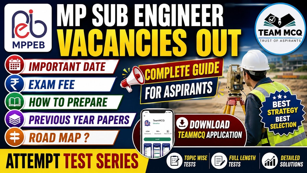 MP SUB ENGINEER VACANCIES OUT|MP SUB ENGINEER 2026 VACANCIES|MP SUB ENGINEER EXAM DATE?|MPPEB JOB