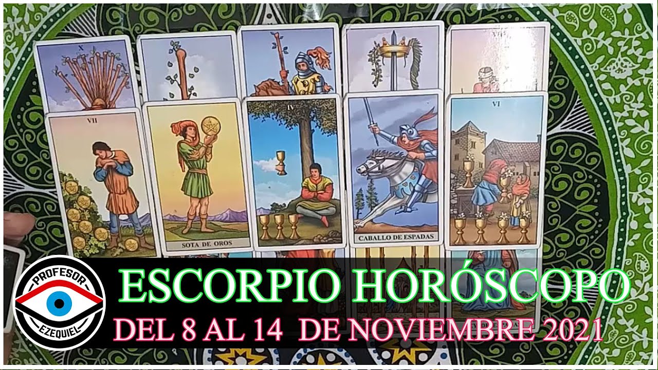 ESCORPIO DEL 8 AL 14 DE NOVIEMBRE HOR&Oacute;SCOPO SEMANAL