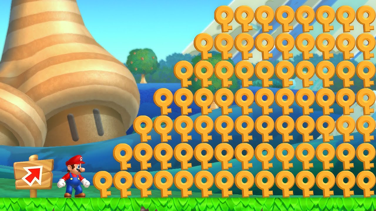 Can Mario Collect 999 Keys in New Super Mario Bros. U?