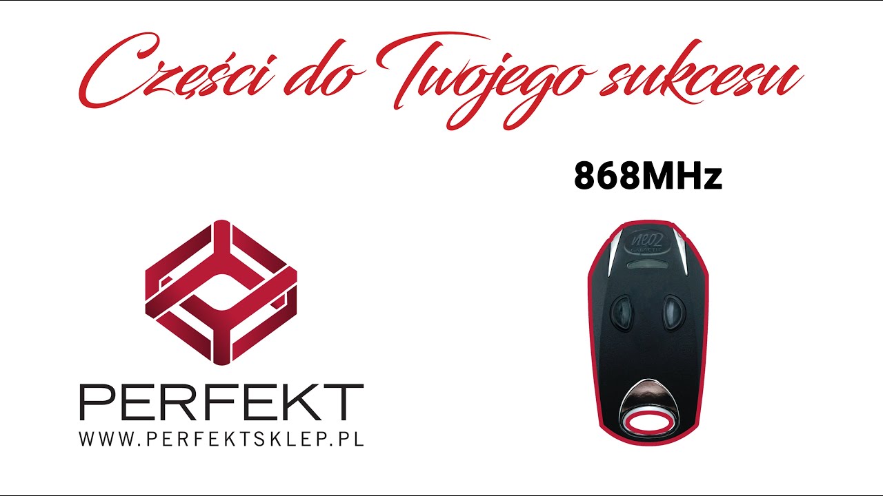 Programowanie pilota NEO2 nadajnika 2-kanałowego 868MHz Galactic DTM System
