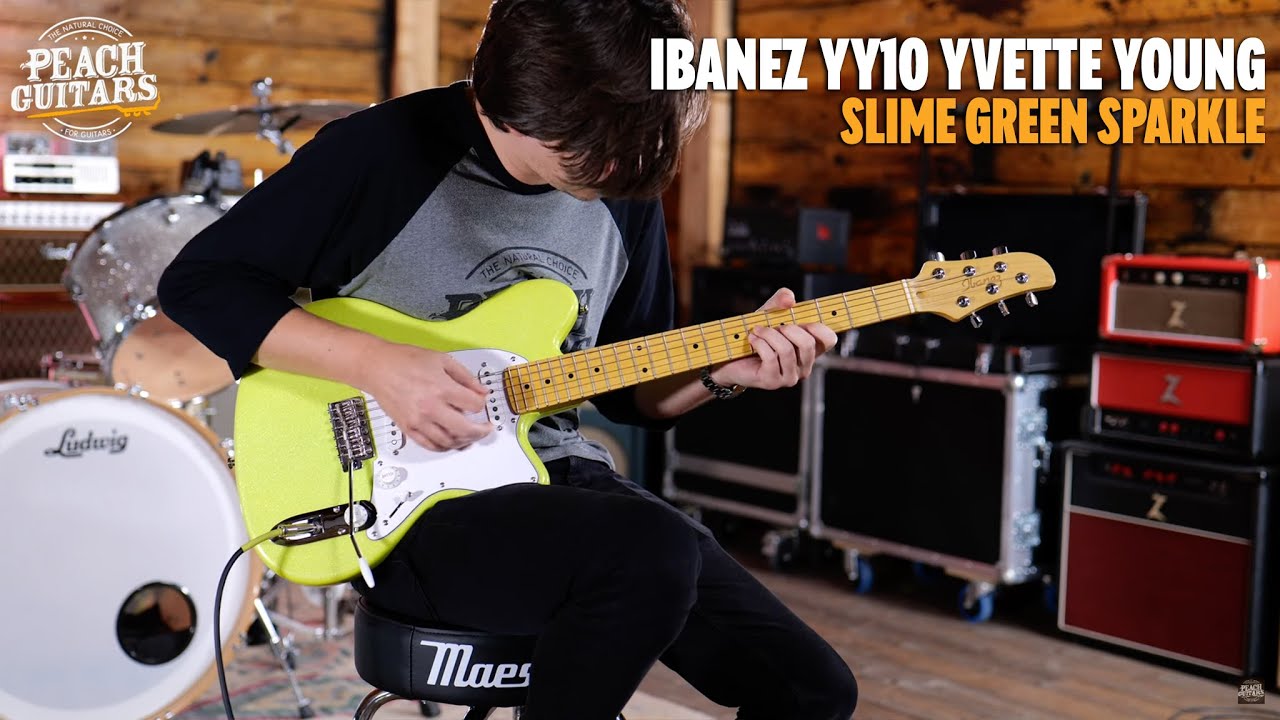 Ibanez Signature Models | YY10 - Yvette Young (Covet) - Slime Green Sparkle