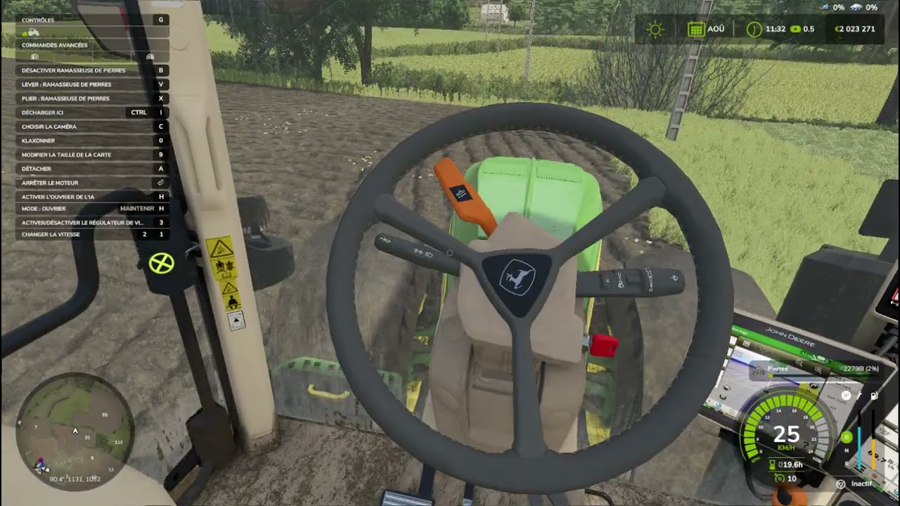 FS 25 extraction des pierres dans les champs avant la semi de colza