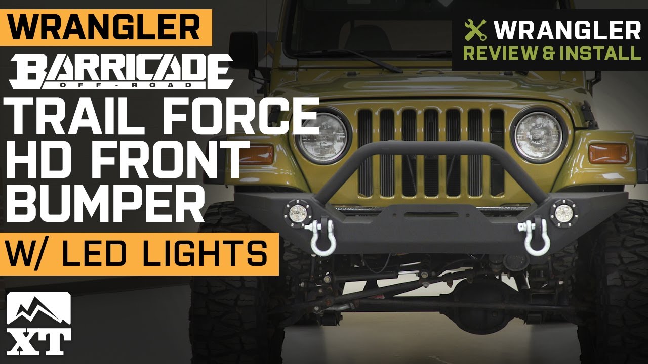 1987-2006 Jeep Wrangler Barricade Trail Force HD Front Bumper w/ LED Lights Review & Install
