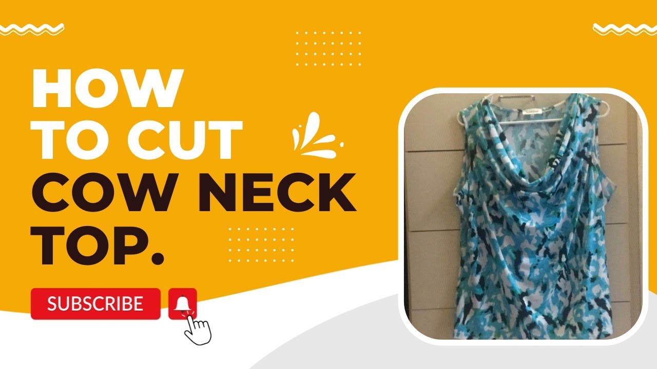 How To Cut Cow / Drop Neck top (freehand method)