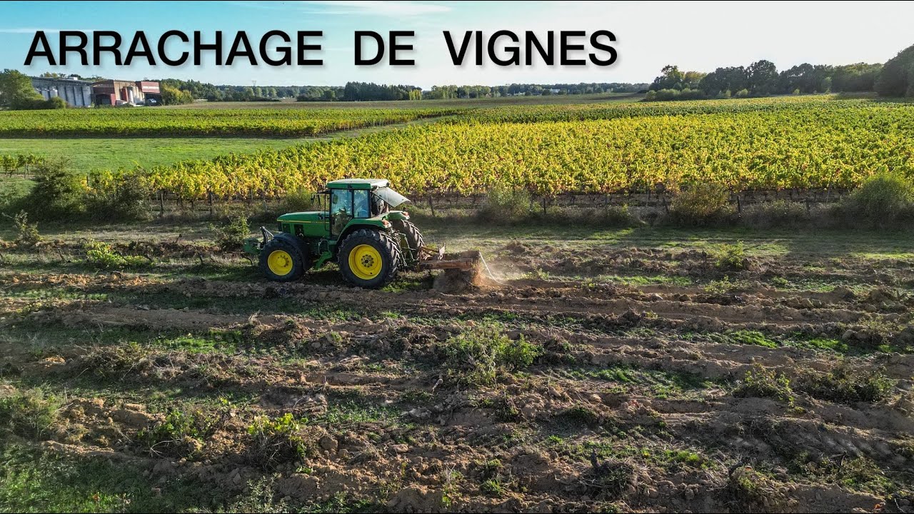 Arrachage  de vignes | John Deere 7600 | Arracheuse Grenier