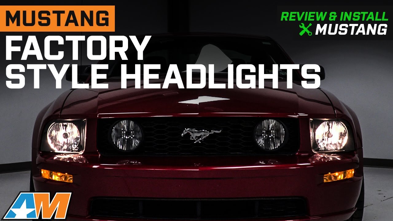 2005-2009 Mustang Factory Style Headlights; Black Housing; Clear Lens Review & Install
