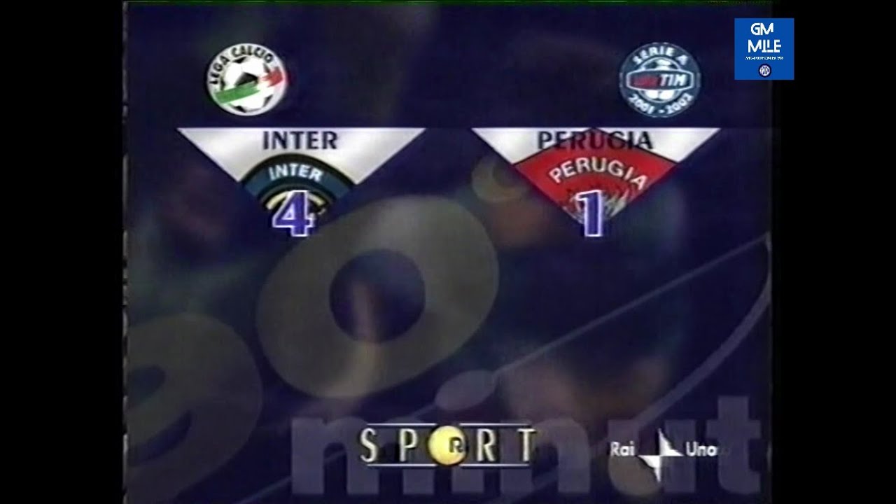 2001-02 (1^ - 26-08-2001) INTER-Perugia 4-1 [Kallon,Kallon,Vryzas,Vieri(R),Vieri] 90°Minuto Rai1