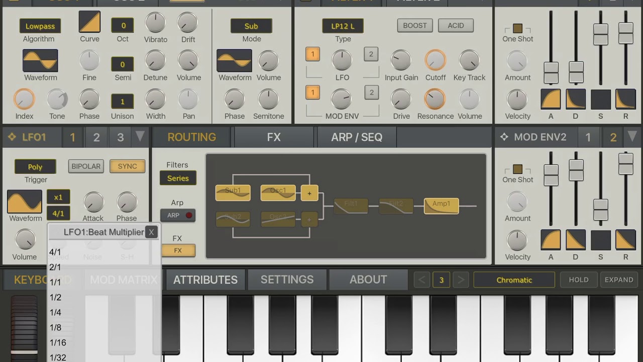 Editing, Saving and Sharing Presets with SynthMaster One iOS