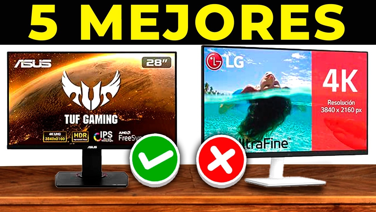 ✅ Los 5 MEJORES MONITORES 4K GAMING 2025 | Calidad Precio AMAZON