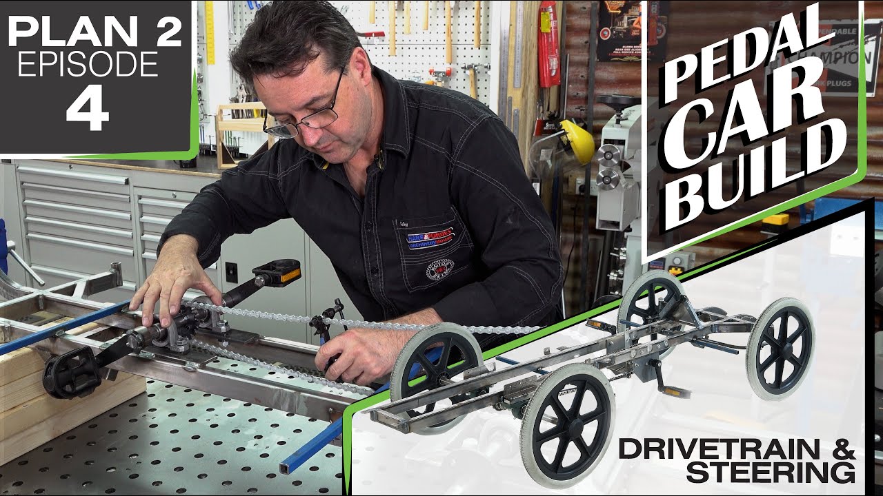 Drivetrain - Part 2 & Steering | Flatbed Felix Pedal Car Build | Plan 1 - Episode 4 |