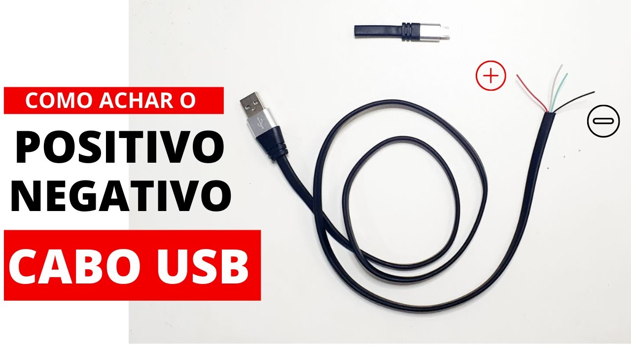Como achar o fio POSITIVO e NEGATIVO do cabo USB (Modo f&aacute;cil e definitivo)
