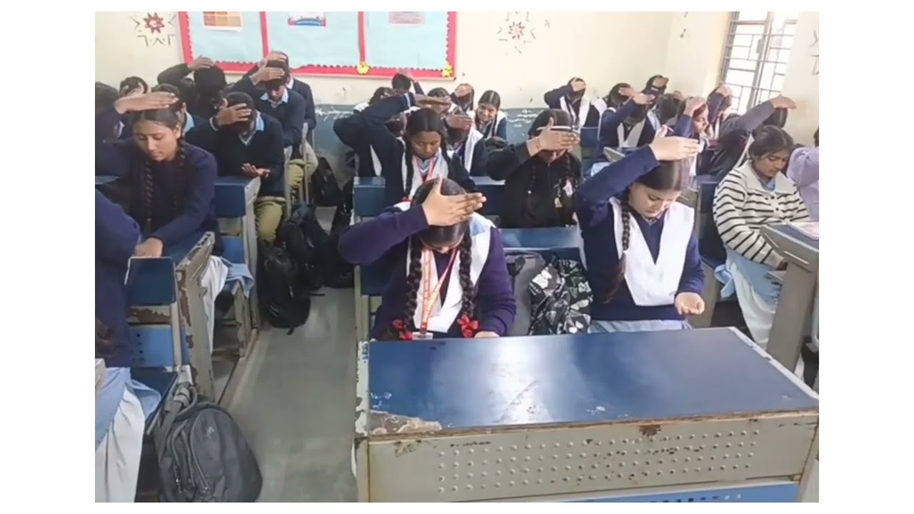Students of Govt Co.Ed. Sr. Sec. School Mitroan Delhi getting their Self-Realisation on 5Feb26 