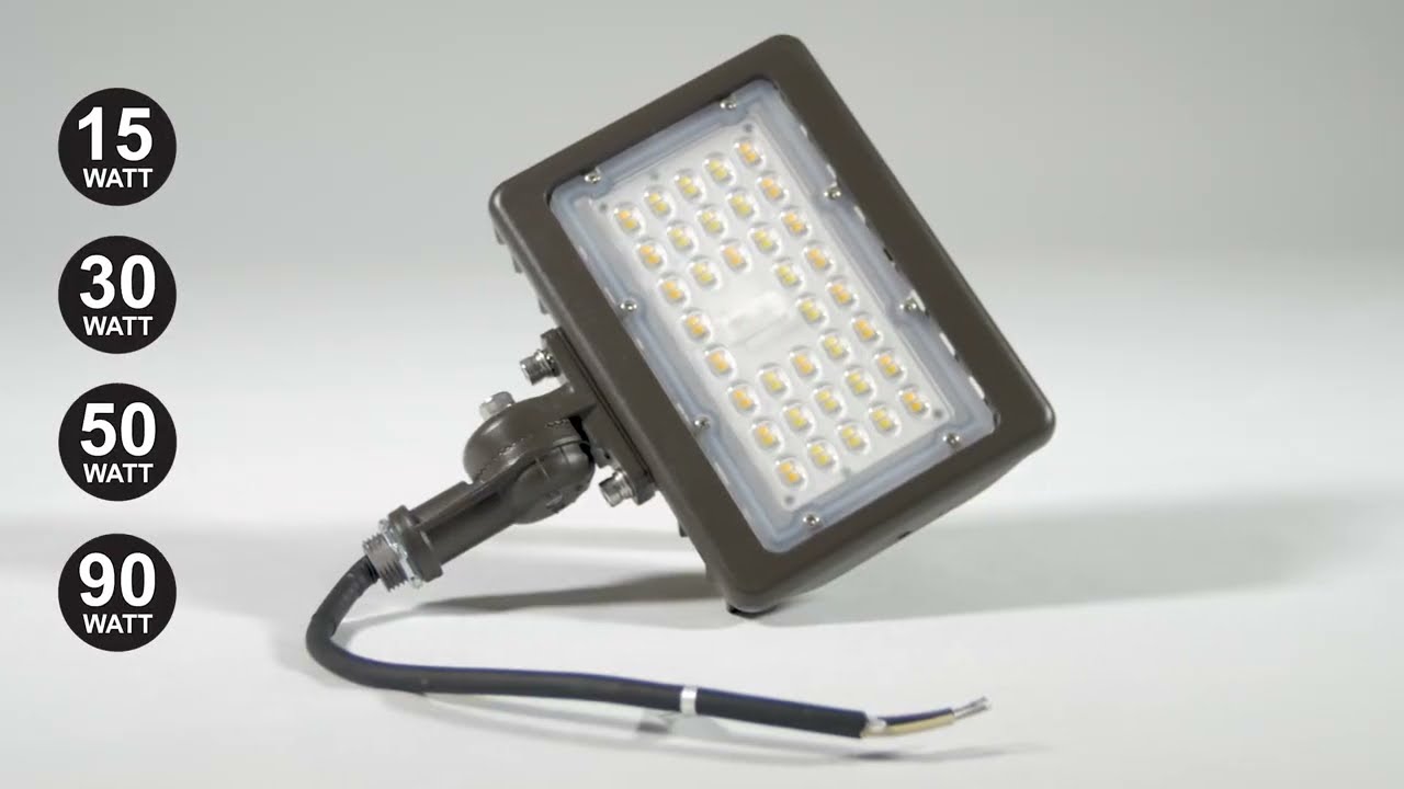 NUWATT Outdoor LED Flood Light with CCT Switch And Knuckle Mounting Options, Fully Waterproof