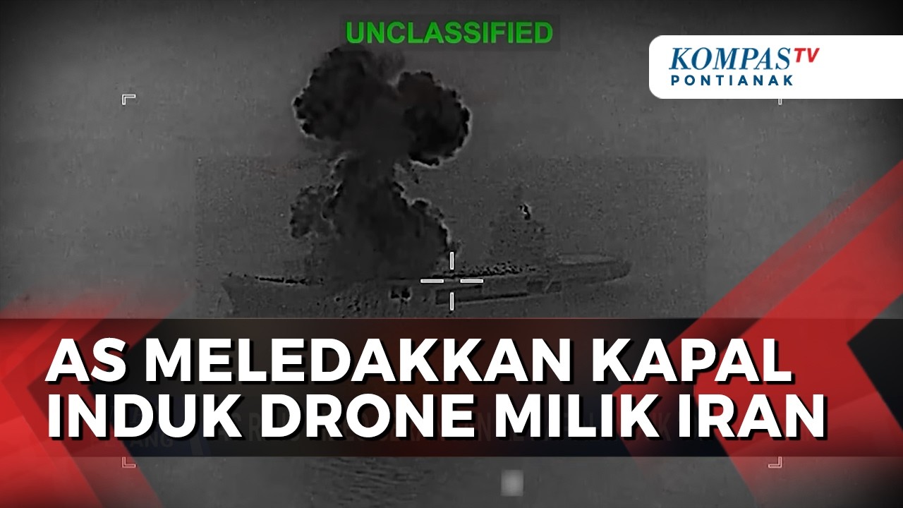 Video AS Meledakkan Kapal Induk Drone Iran, Enam Petinggi Militer Tewas