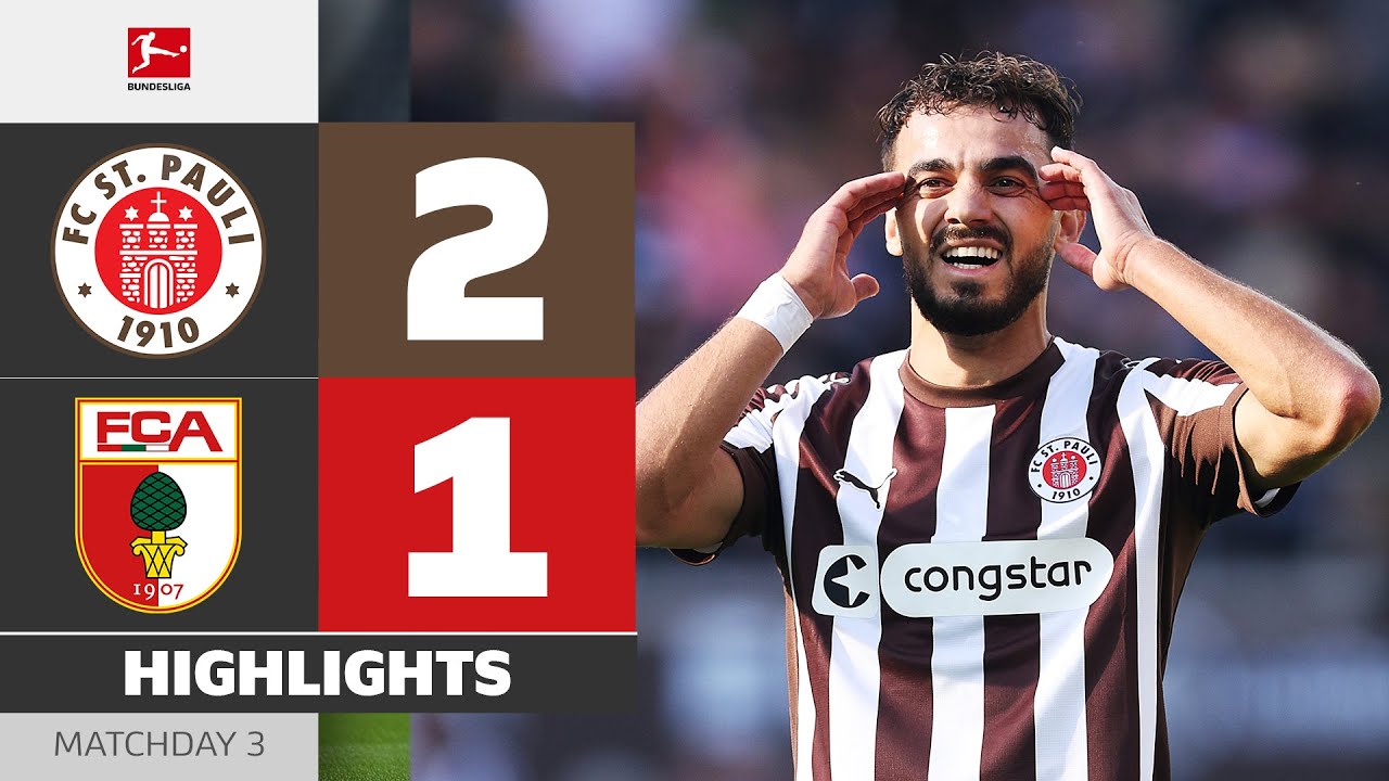 Sinani&rsquo;s Free-Kick Decides It! 🎯 | ST. PAULI - FC AUGSBURG | Highlights | MD 3 &ndash; Bundesliga 2025/26