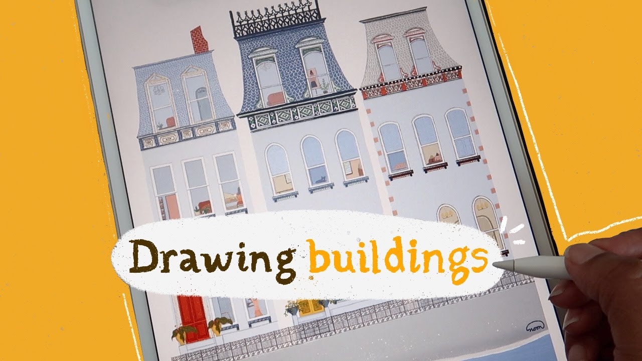 vlog 8 | how I draw buildings on procreate 5