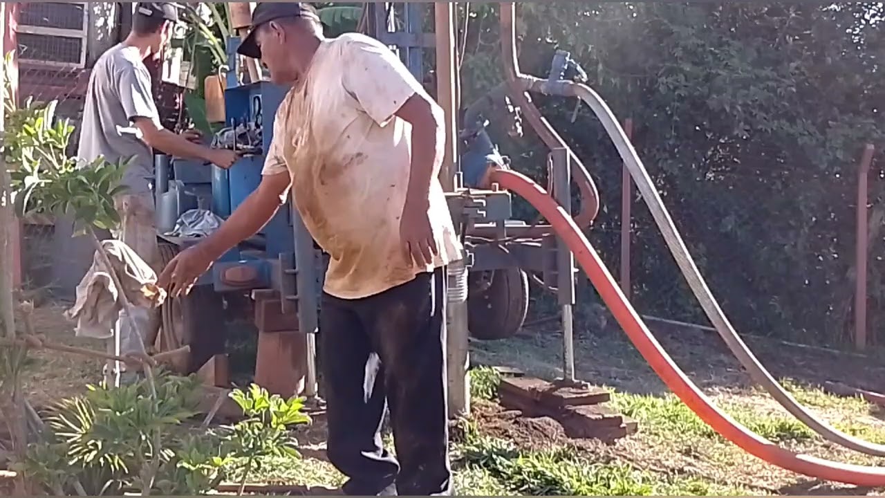 4 dias de Perfuração de Poço Artesiano na Rocha, Arenito, Material Misto e Basalto