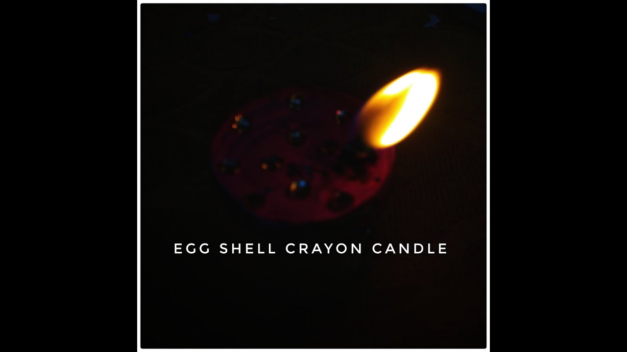 How to make Egg Shell Crayon Candle | Crayon candle making |  Egg Shell Candle