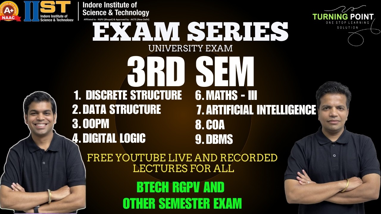 3rd Sem Live class Udate | Third Sem | Exam Series | | RGPV and other University | Ankush Saklecha