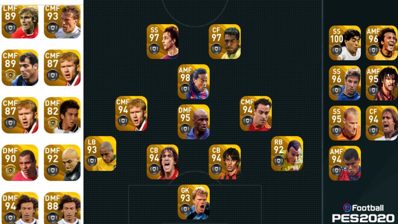 FULL LEGENDS SQUAD 🔥 | PES 2021 MOBILE