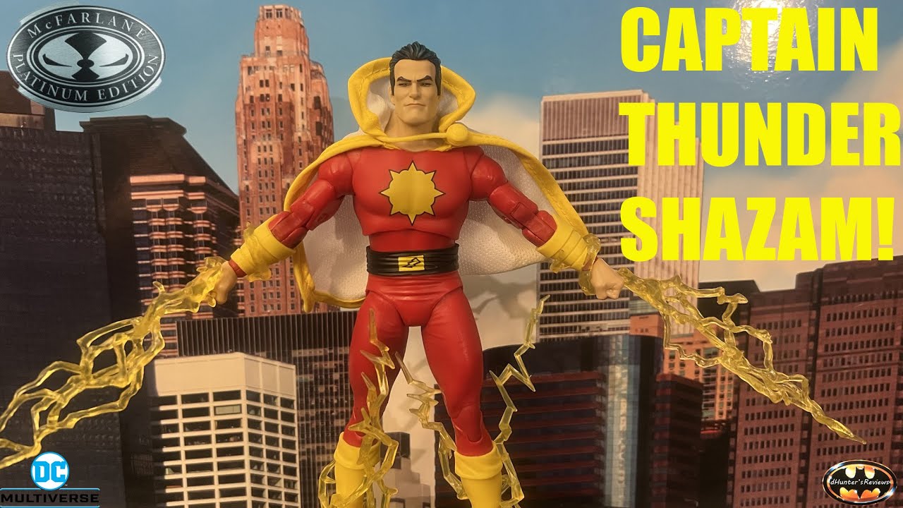 McFarlane DC Multiverse Captain Thunder Shazam! Captain Marvel Platinum Action Figure Review