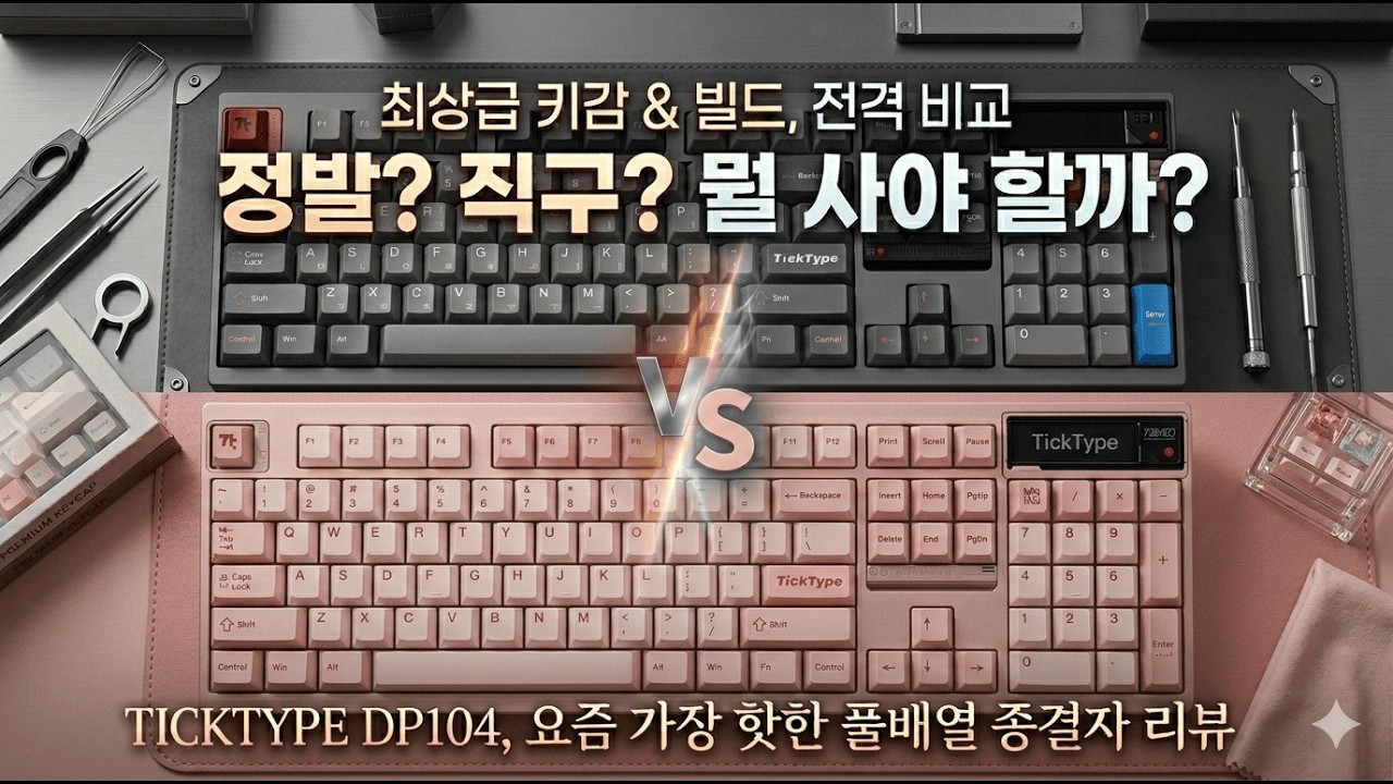 정발? 직구? 고민 끝내 드립니다. 인기폭발 TICKTYPE DP104 풀배열 종결자 리뷰 | TICKTYPE DP104