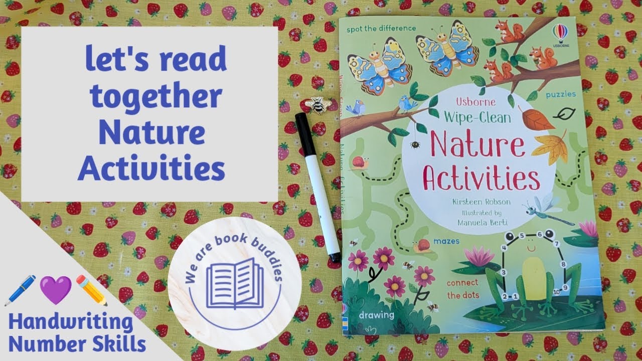 Let's read together Wipe-Clean Nature Activities. Practise pen control.