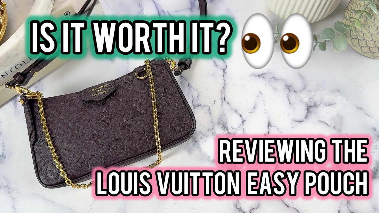 MY BAG REVIEW OF THE LOUIS VUITTON EASY POUCH (what fits, modshots, and more!)🤎