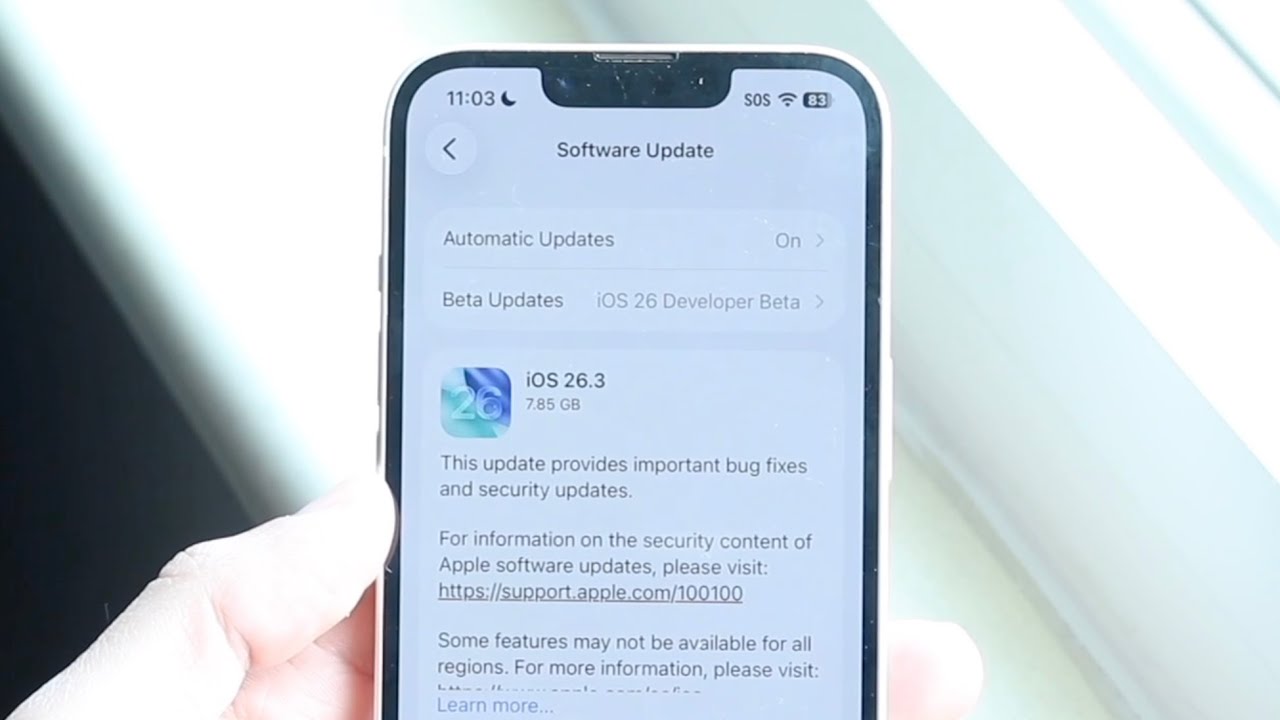 Почему я не устанавливаю iOS 26.3