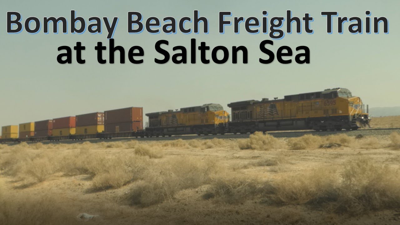 Super Long Freight Train at Bombay Beach, Salton Sea