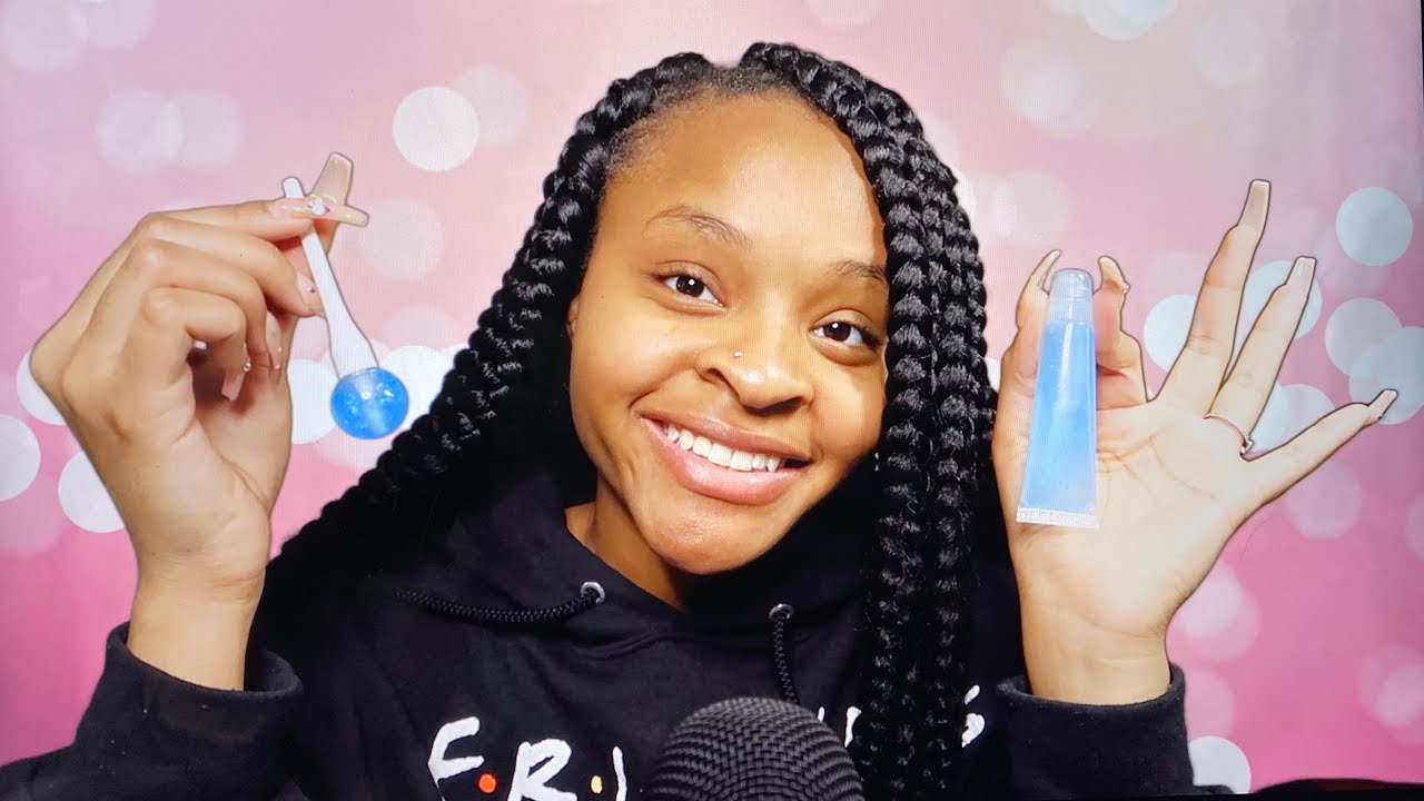 ASMR Lip Gloss Application + Mouth Sounds!