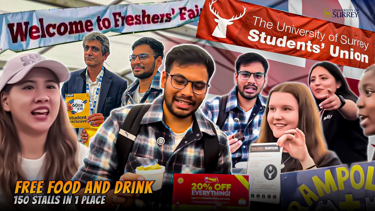 International Students ku இப்புடி ஒரு Welcome ah 🌟😱 | University Of Surrey 🦌Freshers’ Fair | UK 🇬🇧