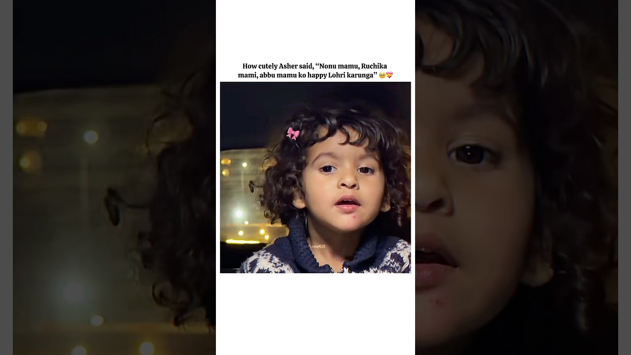 Cutie Asher sabko happy lohri bolega🥹💝
