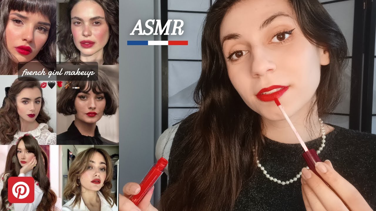 [日本語 ASMR] フランス人女性のメイクする💄 - French Girl Makeup 🇫🇷