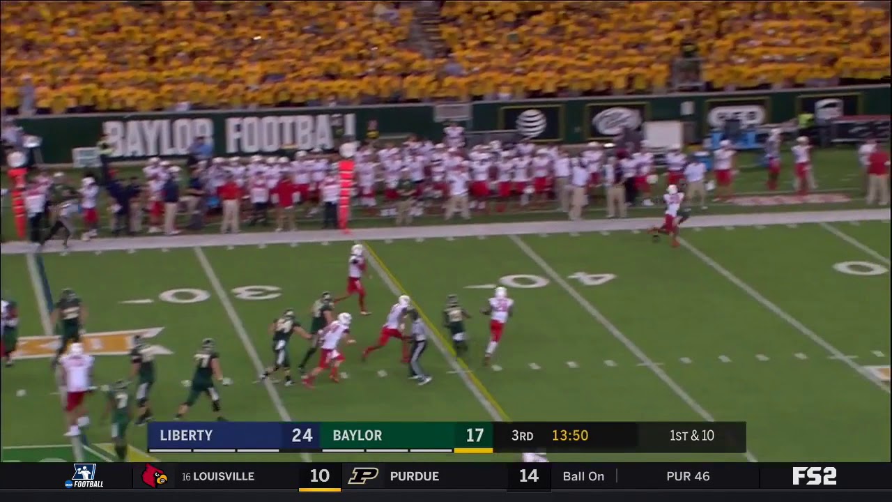 Anu long pass on sideline