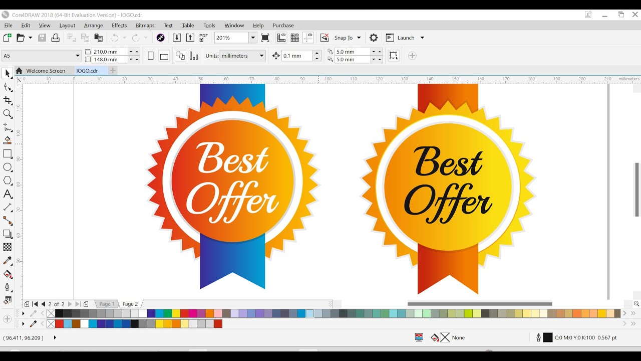 Logo Design in CorelDraw, Basic CorelDraw in Hindi