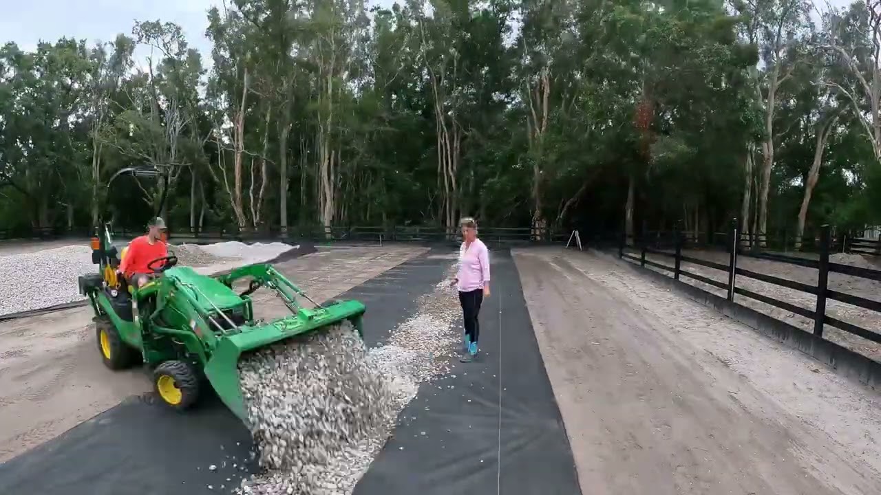 Part 11 -  All Weather Multipurpose Horse Riding Arena - 1 French Drain Installed