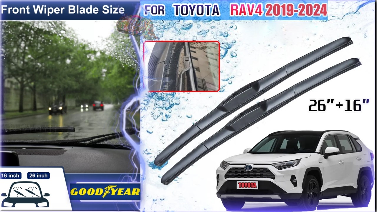 Toyota Rav4 2019-2025 Cambiar Limpia Parabrisas | Replace Windshield Wiper Blades