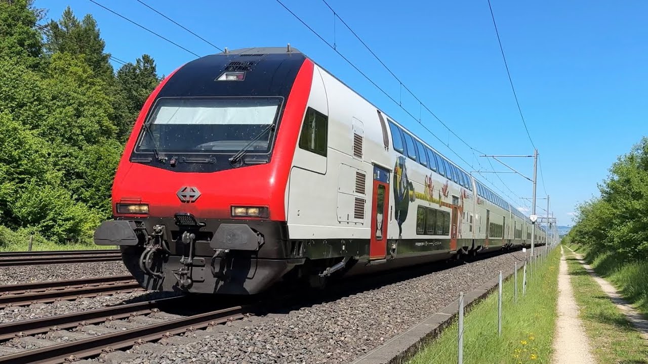 DIVERTED TRAINS! Trainspotting all throughout Aargau with Horns and Unusual Routes