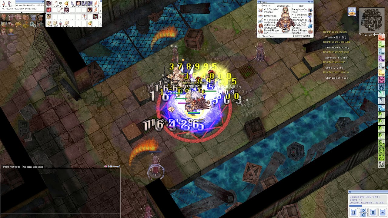 IRO Chaos Royal Guard [RG] [Earth Drive] Lighthalzen Dungeon 4 [Lab 4][Leech] Leech Party