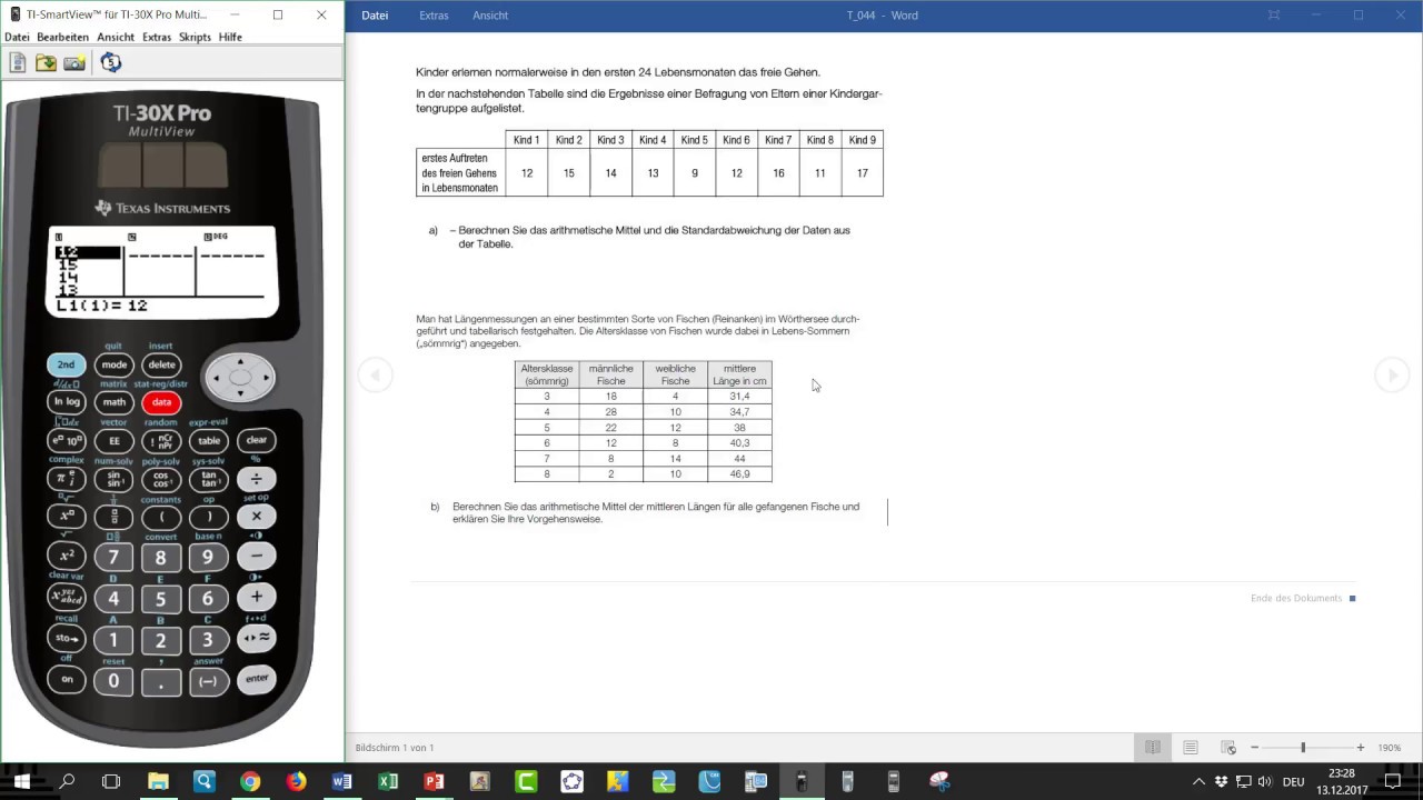 TI 30X PRO Multiview - Statistik - Mathago
